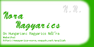 nora magyarics business card